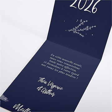 Carte de voeux petit portrait voeux - Intérieur de la carte