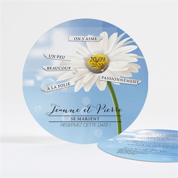 Faire-part mariage jolie marguerite !