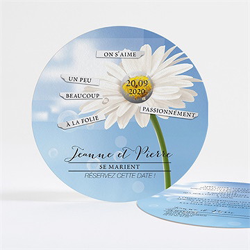 Faire-part mariage jolie marguerite !