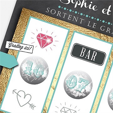 Faire-part mariage le hasard - Détail du faire-part