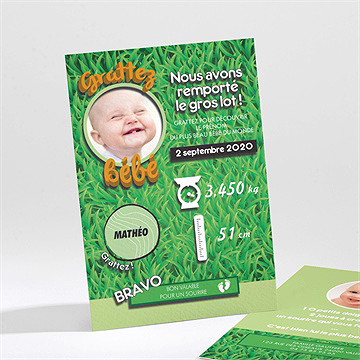 Faire-part naissance le gros lot