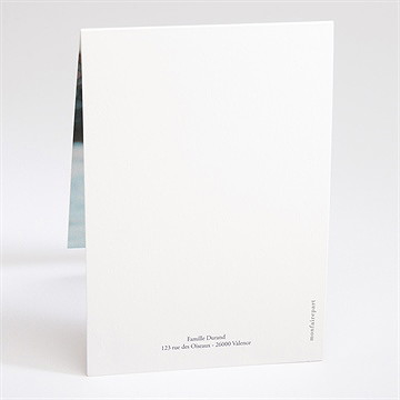 Carte de voeux neige - Dos de la carte