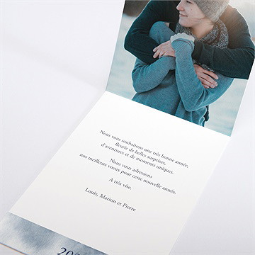 Carte de voeux neige - Intérieur de la carte