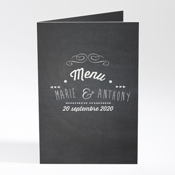 Menu mariage photomaton et ardoise