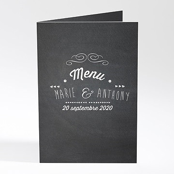 Menu mariage photomaton et ardoise