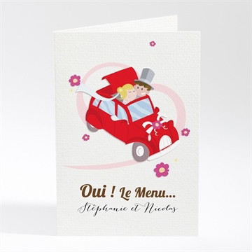 Menu mariage en route vers notre bonheur