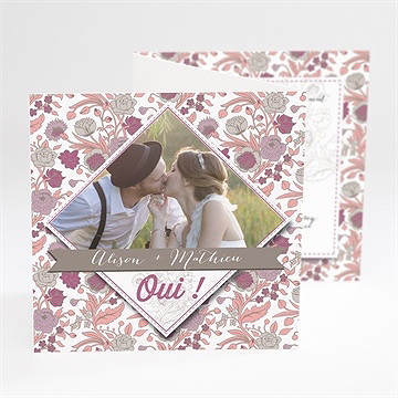 Faire-part mariage liberty pastel vintage