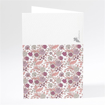 Menu mariage liberty pastel vintage - Dos du menu