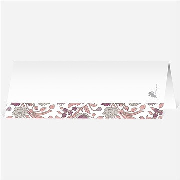 Marque-place mariage liberty pastel vintage - Dos du marque-place