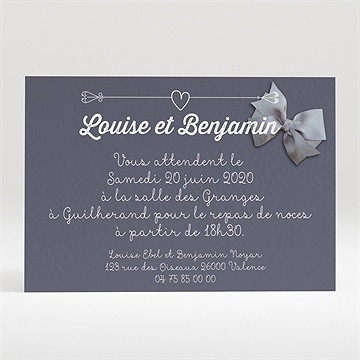 Carton d'invitation mariage les amoureux