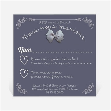 Carton réponse mariage les amoureux