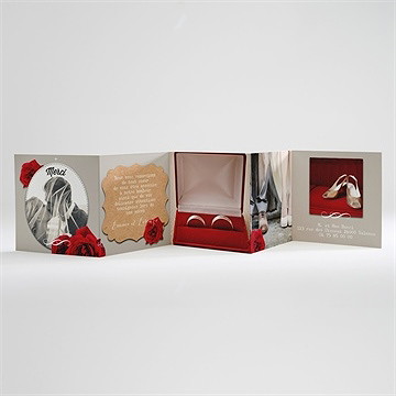 Remerciement mariage la surprise - Intérieur du carton de remerciement