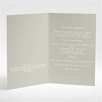 Menu mariage la surprise - Intérieur du menu