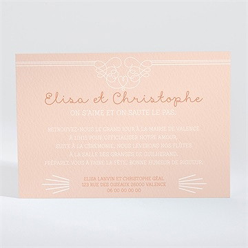 Faire-part mariage pastel surprise - Dos du faire-part