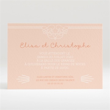 Carton d'invitation mariage pastel surprise