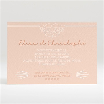 Carton d'invitation mariage pastel surprise