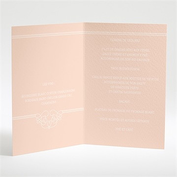 Menu mariage pastel surprise - Intérieur du menu