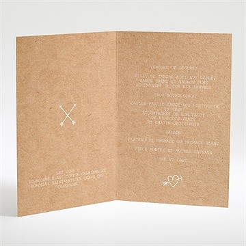 Menu mariage retro chic liberty - Intérieur du menu