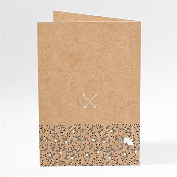 Menu mariage retro chic liberty - Dos du menu