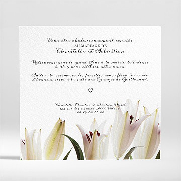 Faire-part mariage effet surprise - Dos du faire-part