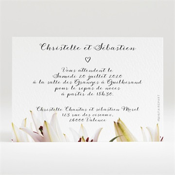 Carton d'invitation mariage effet surprise