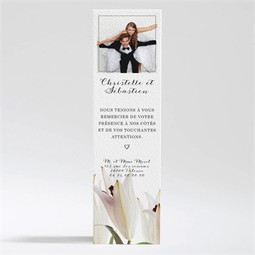 Remerciement mariage effet surprise