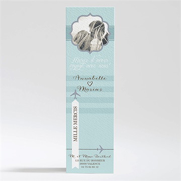 Remerciement mariage ticket première classe