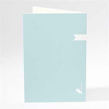 Menu mariage ticket première classe - Dos du menu