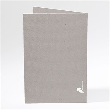 Menu mariage gris moderne - Dos du menu