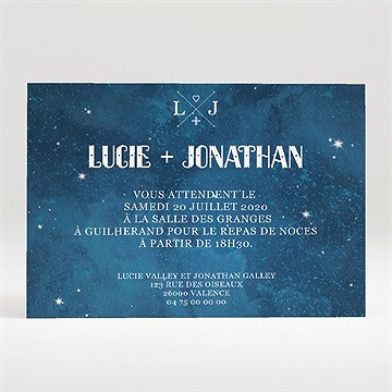 Carton d'invitation mariage univers amour