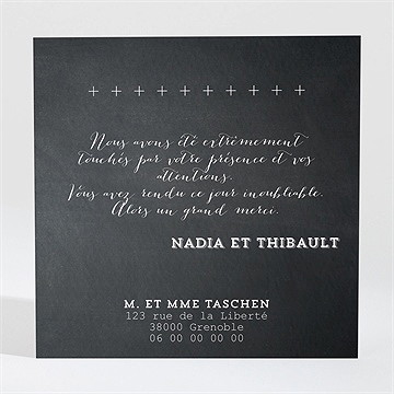 Remerciement mariage fleurs modernes - Dos de la carte