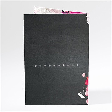 Menu mariage fleurs modernes - Dos du menu