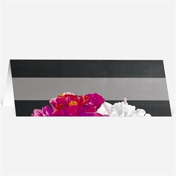 Marque-place mariage fleurs modernes