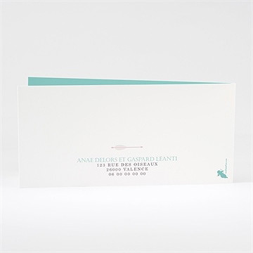 Faire-part mariage motifs et jeu typographique - Dos du faire-part