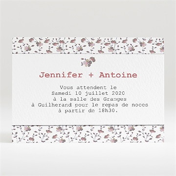 Carton d'invitation mariage liberty romantique