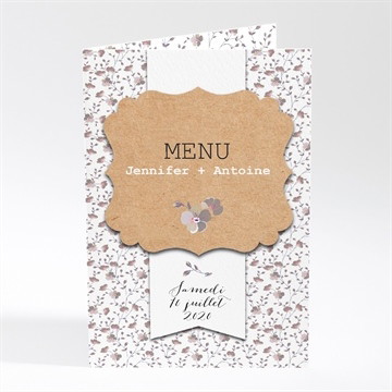 Menu mariage liberty romantique