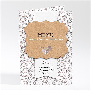 Menu mariage liberty romantique