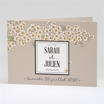 Faire-part mariage classique sobre et simple