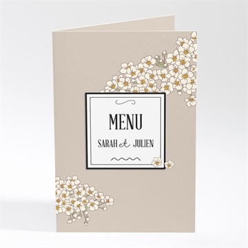 Menu mariage classique sobre et simple