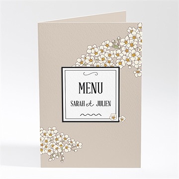 Menu mariage classique sobre et simple