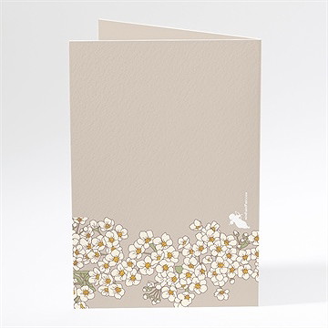 Menu mariage classique sobre et simple - Dos du menu