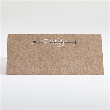 Marque-place mariage kraft en folie - Dos du marque-place