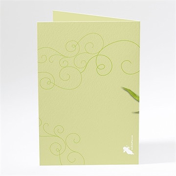 Menu mariage zen et naturel - Dos du menu