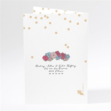 Faire-part mariage tendance et délicat - Dos du faire-part