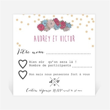 Carton réponse mariage tendance et délicat