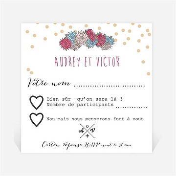 Carton réponse mariage tendance et délicat