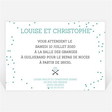 Carton d'invitation mariage camaïeu