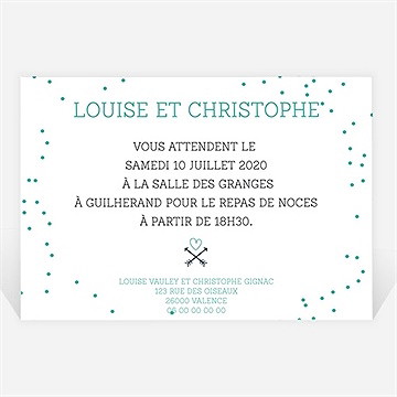 Carton d'invitation mariage camaïeu