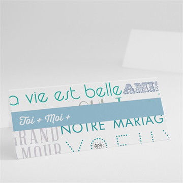 Marque-place mariage camaïeu