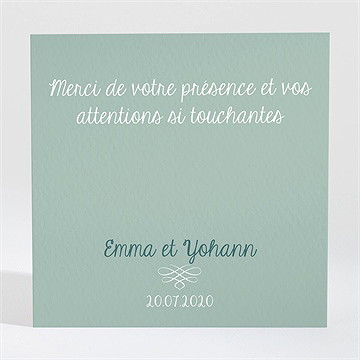 Remerciement mariage guirlande de pastels - Dos de la carte